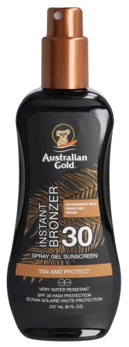 Australian Gold, Australian Gold - Spray Gel mit Bronzer LSF 30, Spray Gel + Bronzer SPF 30, 237 ml