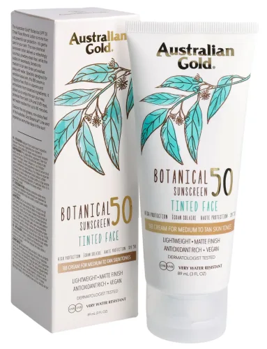 Australian Gold, Australian Gold Botanical Tinted Faces Spf50 medium teint Tb 89 ml