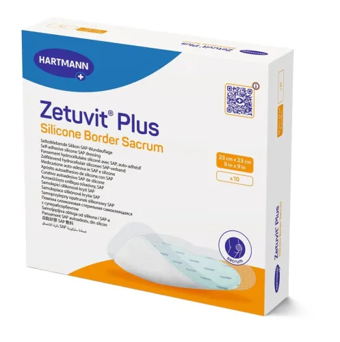 PDM to be maintained, Zetuvit® Plus Silikonrand steril, Einzelverpackung 23 x 23 cm Kreuzbein