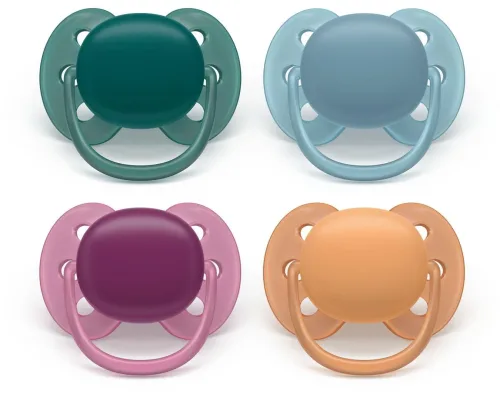 Philips, Philips Avent Schnuller Ultra Soft 18+ Monate dunkelgrün/blau/dunkelrot/ocker 2 Stk
