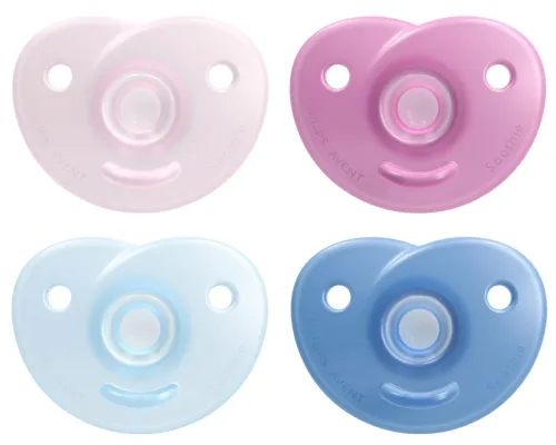 Philips, Philips Avent Schnuller Soothie Heart 0-6 Monate hellblau/blau/rosa/lila 2 Stk