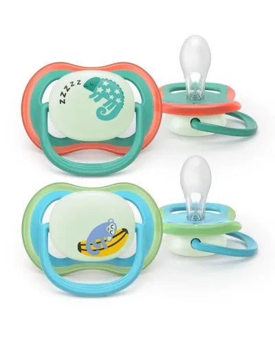 PHILIPS AVENT, 2er-Pack Schnuller ultra air Nighttime, 6-18M