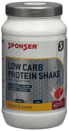 SPONSER, Sponser Low Carb Protein Shake Raspberry 500 g