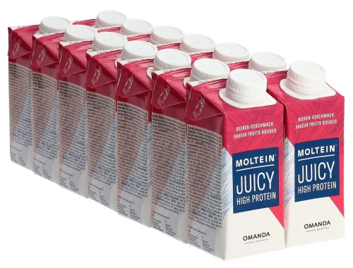 Moltein, Moltein Juicy High Protein Beeren 14 Tetra 200 ml
