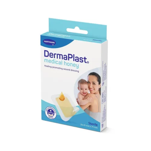 DERMAPLAST, DermaPlast medical honey 7.5x4.5cm 3 Stk