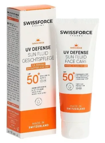 Swissforce Pharma AG, Swissforce UV Defense Sonnenschutzfluid für das Gesicht LSF 50+