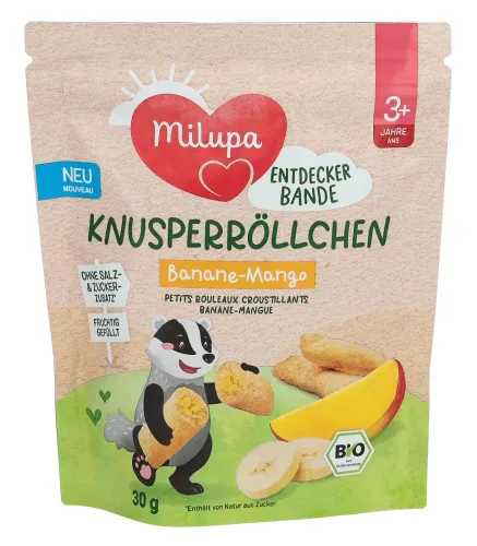 Milupa, Milupa Bio Knusperröllchen Banane Mango 3+ 30 g