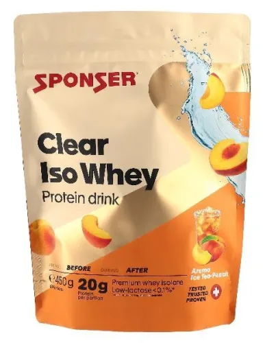 SPONSER, Sponser Clear Iso Whey Ice Tea Peach 450 g