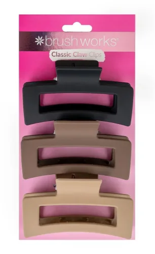 BRUSHWORKS, Brushworks Classic Claw Clips Box 3 Stk