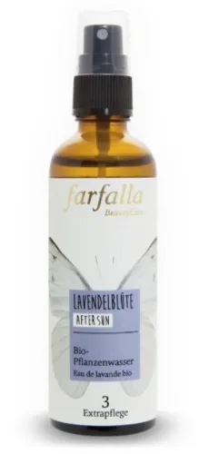 farfalla - Lavendelblüte,Bio-Pflanzenwasser,aftersun, 75 ml