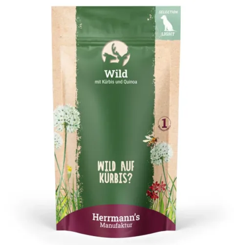 Herrmann's Manufaktur, Herrmann's Wild mit Kürbis und Quinoa, Nassfutter für Hunde (150g)