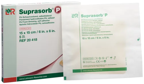 Suprasorb, Suprasorb P Schaumverband 15x15cm selbstklebend 5 Stk