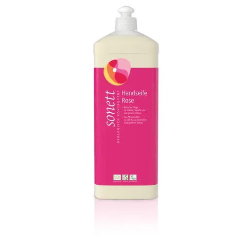 Sonett Handseife Rose Nachfüllflasche (1 Liter)
