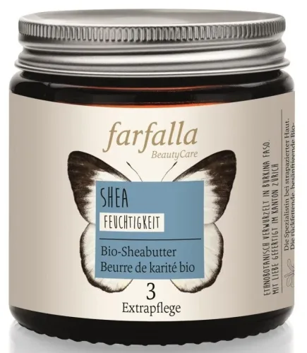 farfalla - Shea,Bio-Sheabutter,Feuchtigkeit, 100  ml