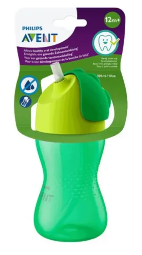 PHILIPS AVENT, Trinklernbecher mit Strohhalm, SCF798/01, 300ml, 12-18M
