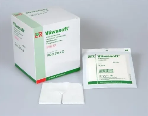 Vliwasoft Schlitzkompresse 7.5x7.5cm (50 x 2 Stk)
