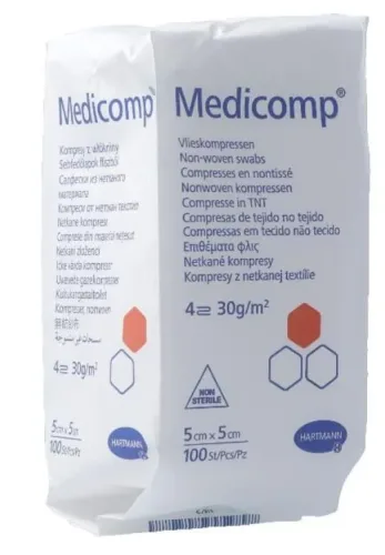 Medicomp 4-fach S30 5x5cm unsteril (100 Stk)