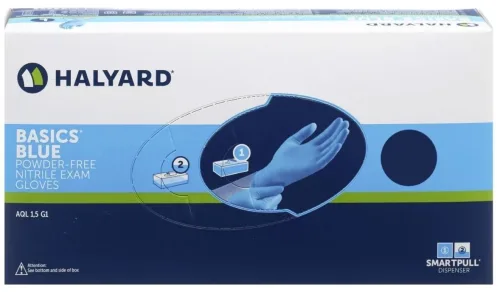 HALYARD Basics Blue Nitrilhandschuhe puderfrei, blau, Grösse M (200 Stk)