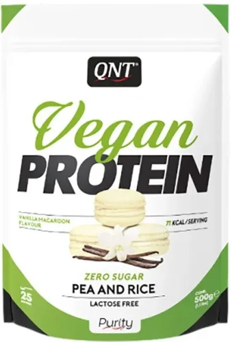 QNT Vegan Protein Zero Sugar Vanilla Macaron (500g)