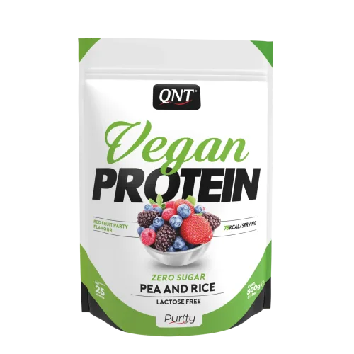 QNT - Protein Pulver Vegan, Zero Sugar Beeren, 500g