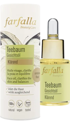 farfalla, farfalla Gesichtsöl Teebaum, klärend, 15ml