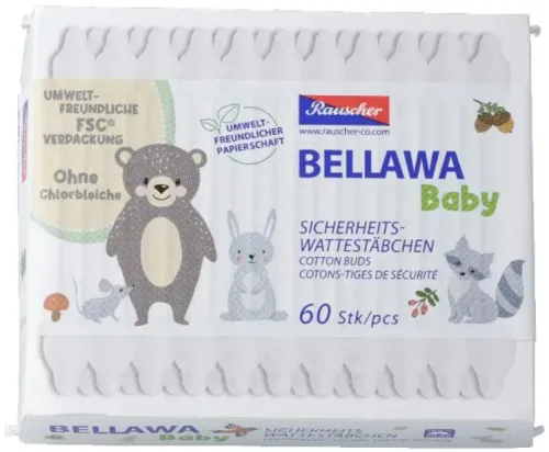 BELLAWA Baby Sicherheitswattestäbchen (60 Stk)