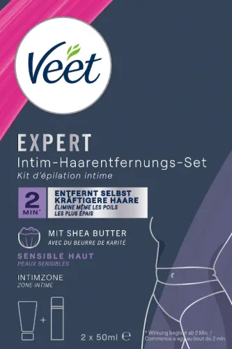 Veet, Veet - Expert Intim-Haarentfernungs-Kit, Exp Intimenthaar. Creme Set, 2x50 ml