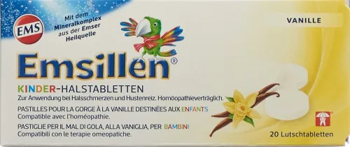 Emser, EMSILLEN Kinder-Halstabletten Vanille 20 Stk