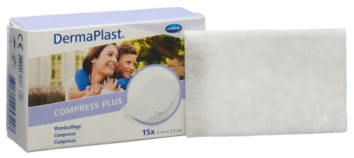 DermaPlast Compress Plus, 5x7.5cm (15 Stk)