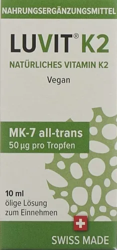 LUVIT K2 Natürliches Vitamin K2 Tropfflasche (10ml)