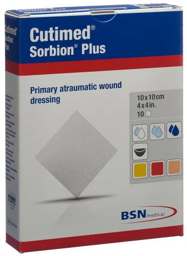Cutimed Sorbion Plus 10x10cm 10 (Stk)