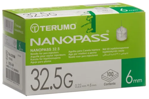 TERUMO Pen Nadel NANOPASS 32.5G 0.22x6mm (100 Stk)