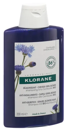 KLORANE - Anti-Gelbstich Shampoo, BIO-Kornblume, 200 ml