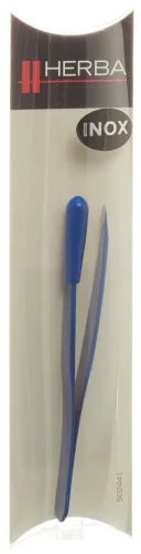 HERBA, Herba.Pinzette schr&auml;g, Inox, blau