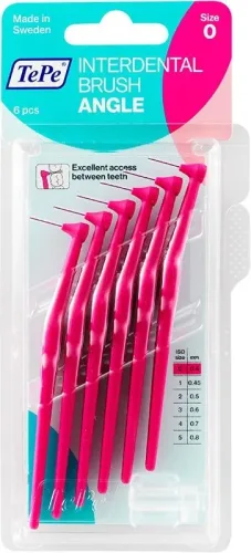 TePe Angle Interdental Brush, 0.4mm, pink (6 Stk)