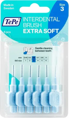 TePe Interdental Brush 0.6mm Extra Soft blau (6 Stk)