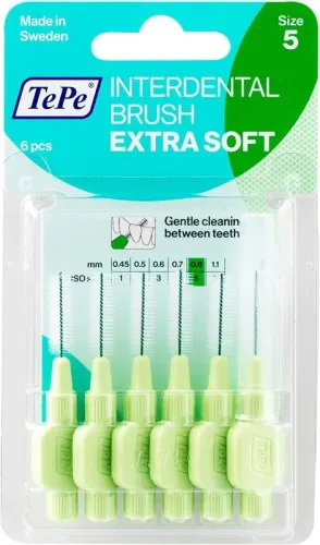 TePe Interdental Brush, 0.8mm, Extra Soft, grün (6 Stk)