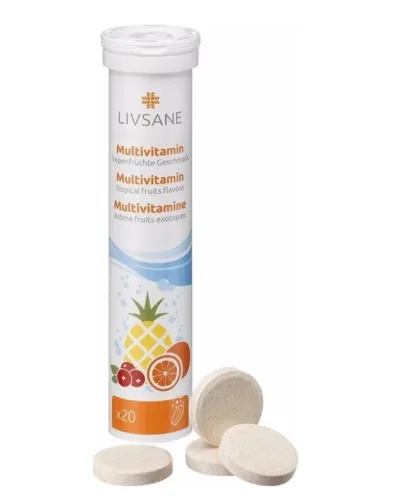 Livsane Multivitamin Brausetabletten, Tropenfrüchte (20 Stk)