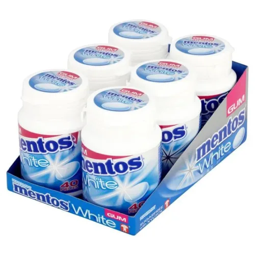 Mentos White Sweet Mint Gum (6x75g)