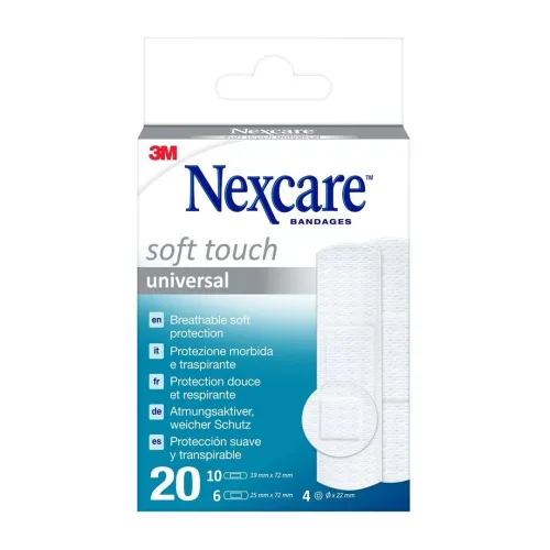 3M Nexcare Pflaster Soft Touch Universal 3 Grössen assortiert (20 Stk)