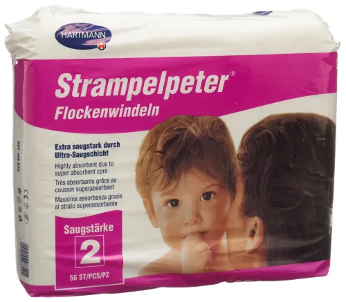 Strampelpeter Flockenwindeln Saugstärke 2 (56 Stk)