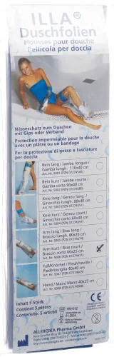 ILLA Dusch Schutzfolie 60x25cm Arm kurz ( 5 Stk)