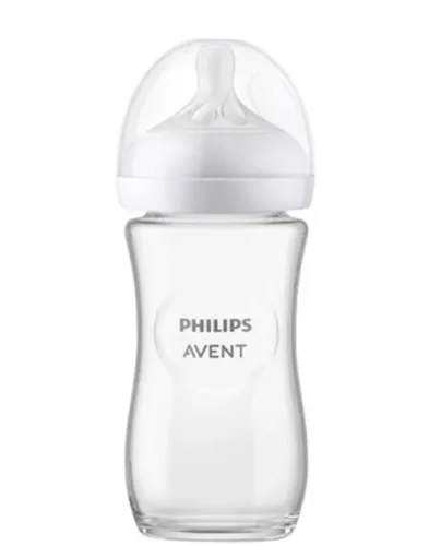 PHILIPS AVENT, Babyflasche Natural Response, Glas, 240ml, ab 1M
