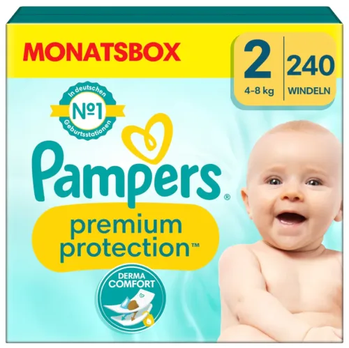 Pampers - Premium Protection Grösse 2, Monatsbox, 240STK