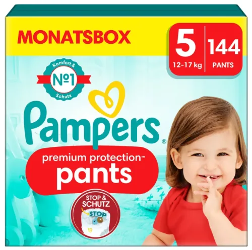 Pampers - Premium Protection Pants Grösse 5, Monatsbox, 144STK