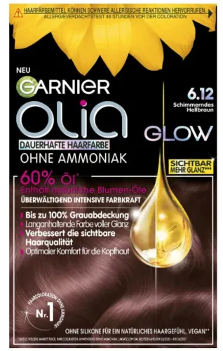 GARNIER Olia Haarfarbe 6.12 Schimmerndes Hellbraun (1 Stk)