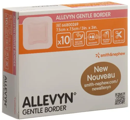 ALLEVYN GENTLE BORDER Wundverband, 7.5x7.5cm (10 Stk)