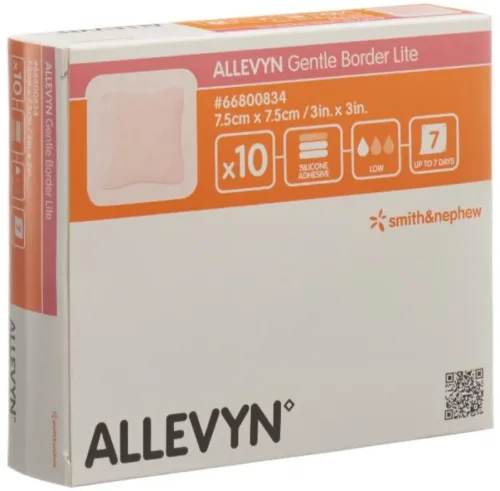 ALLEVYN Gentle Border Lite, 7.5x7.5cm (10 Stk)