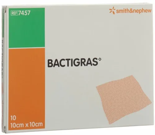 BACTIGRAS Gazeverband, 10cmx10cm (10 Stk)