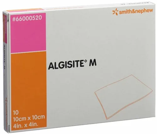 ALGISITE M Alginat Kompressen, 10x10cm (10 Stk)
